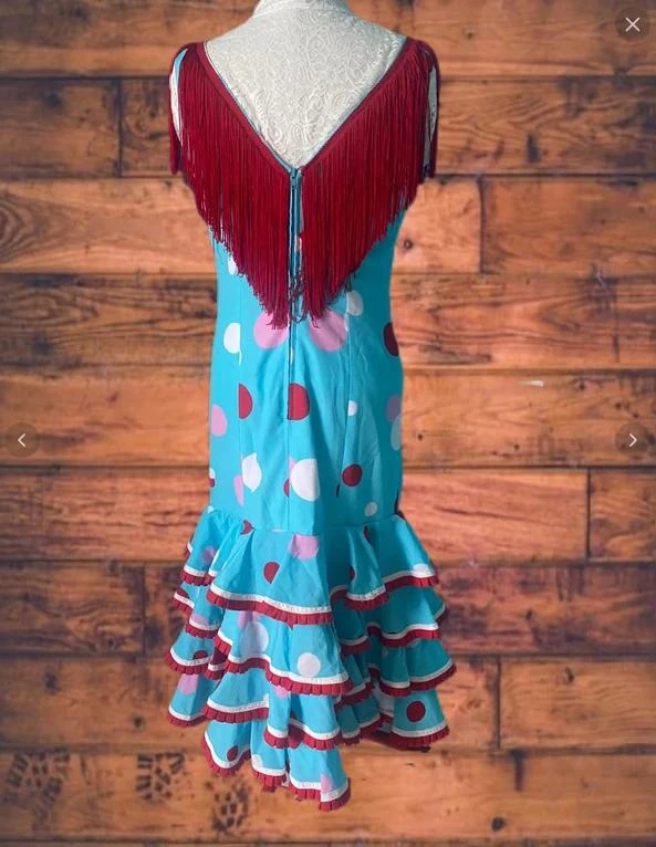 blauwe gitane jurk blauwe kermiskleding – photo 3
